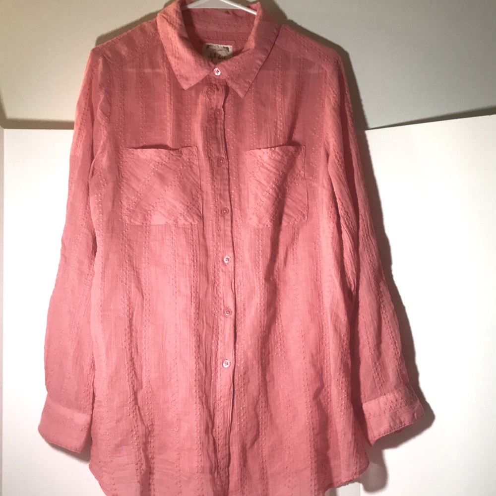 Style & Co. Pink Button Down Shirt